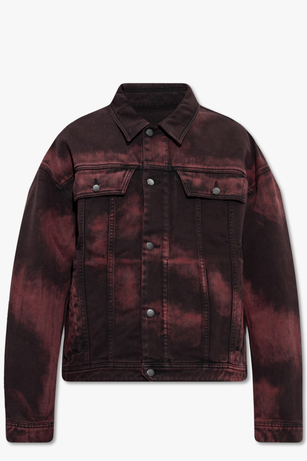 Burgundy Denim jacket A - nrg w basketball jacket - WALL